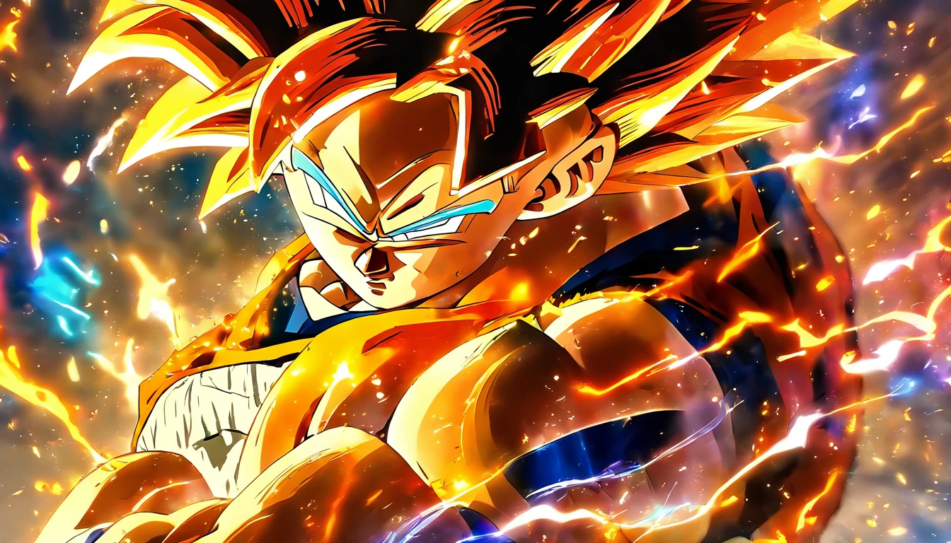 (Athletic theme, Escuro, Vibrando), gothunks de dragon ball z, mais alto detalhado, extremely high quality,by species, design piedoso