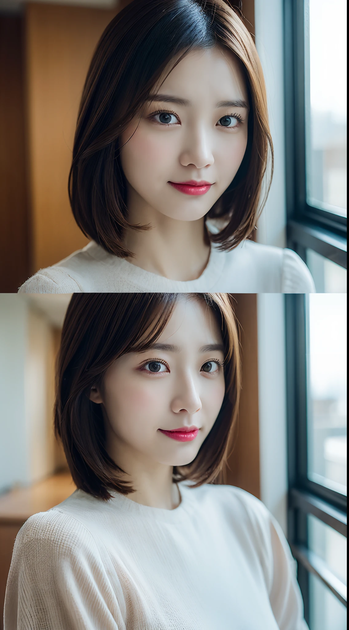 Woman with iPad、s Office、8K、Raw photography、((detaileds:1.4))、portlate、top-quality、超A high resolution、Photorealsitic、short-cut、Turned
