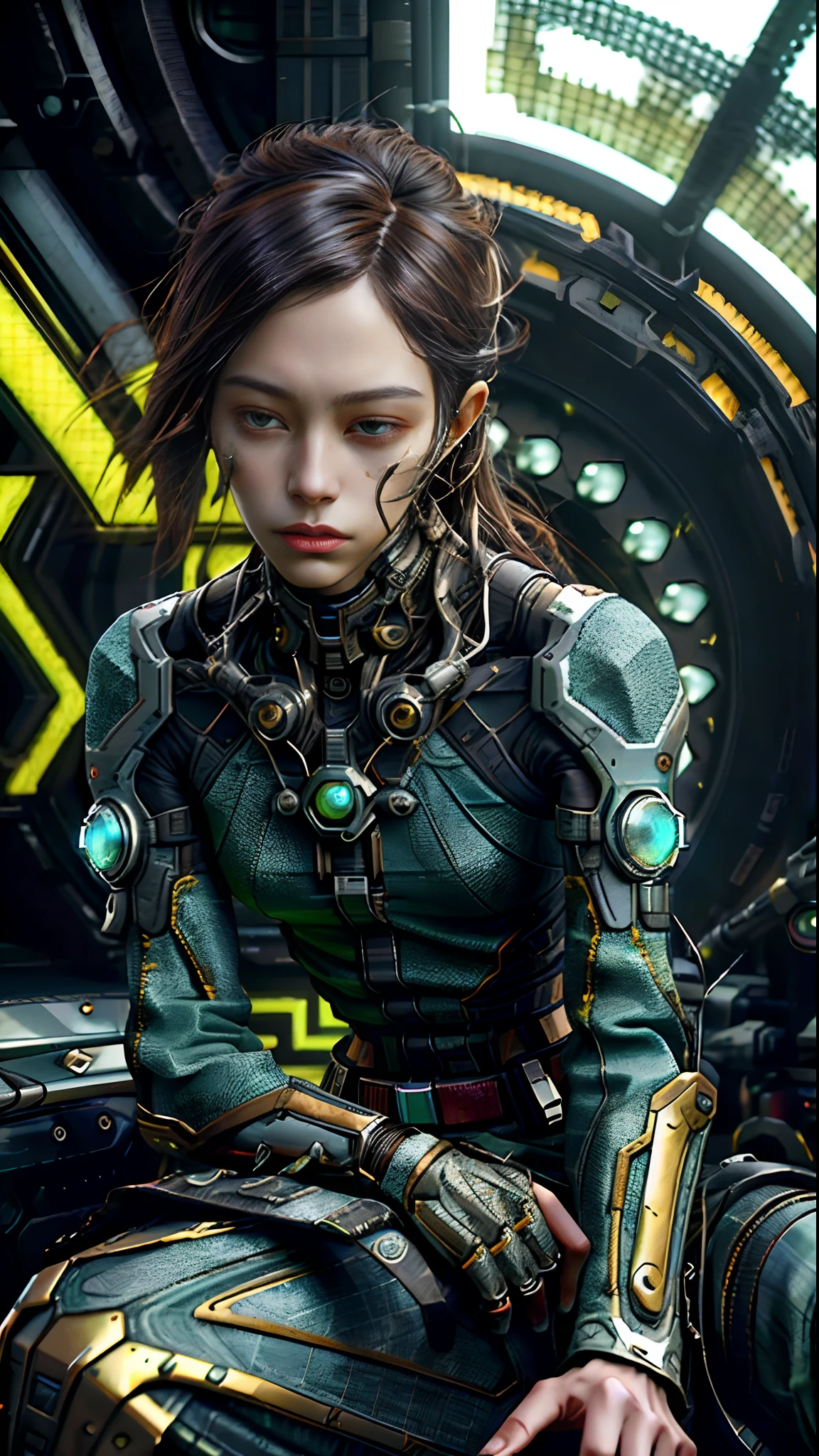 ((best quality)), ((masterpiece)), ((realistic,digital art)), (hyper detailed),UraniumTechAI male Climate restoration specialist, Artificial intelligences (AIs)- Digital entities represented as holographic projections or glowing avatars., Ageless Curvaceous, Native Hawaiian, Steel gray eyes, Small Ears,    Low Cheekbones,   Graceful Clavicle, Ducktail Beard , Dark Chestnut Long textured comb-over hair, Annoyance,, Asserting control over a fascinating and unfamiliar alien life form.,  wearing Plaid  Damask  Yellow AR-embedded Cargo Pants, Gingham  MidnightBlack  Terry cloth Solar-powered Golf Shirt, Solar-powered Dress Sandals, ,  and and, Lying or sitting while experiencing virtual reality or neural interfaces., Spacecraft Lighting, Cyberpunk Streets, High-speed hoverbike chases through the cityscape, octane rendering, raytracing, volumetric lighting, Backlit,Rim Lighting, 8K, HDR,
