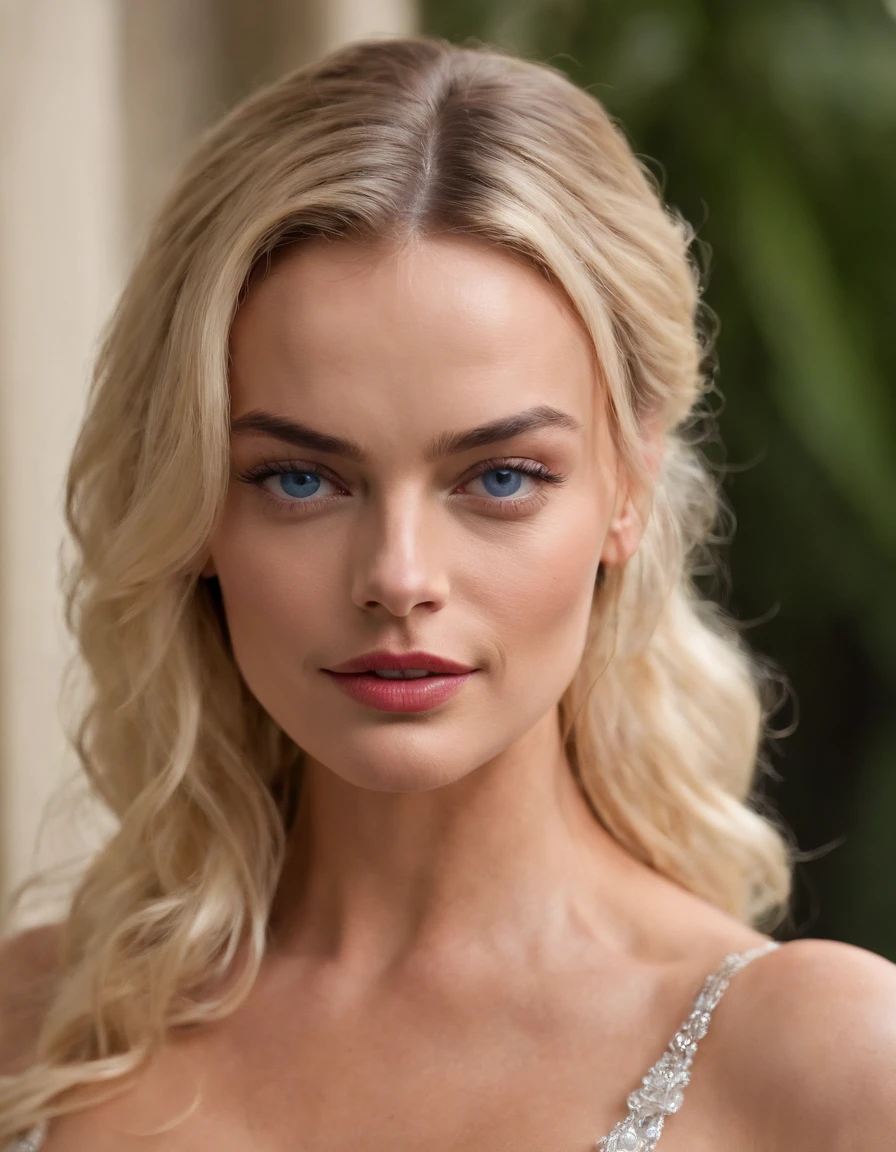 (full bodyesbian) Young and sexy home Margot Robbie;. She is topless. She is bottomless. (Frank Frasertta) (Masterpiece)
