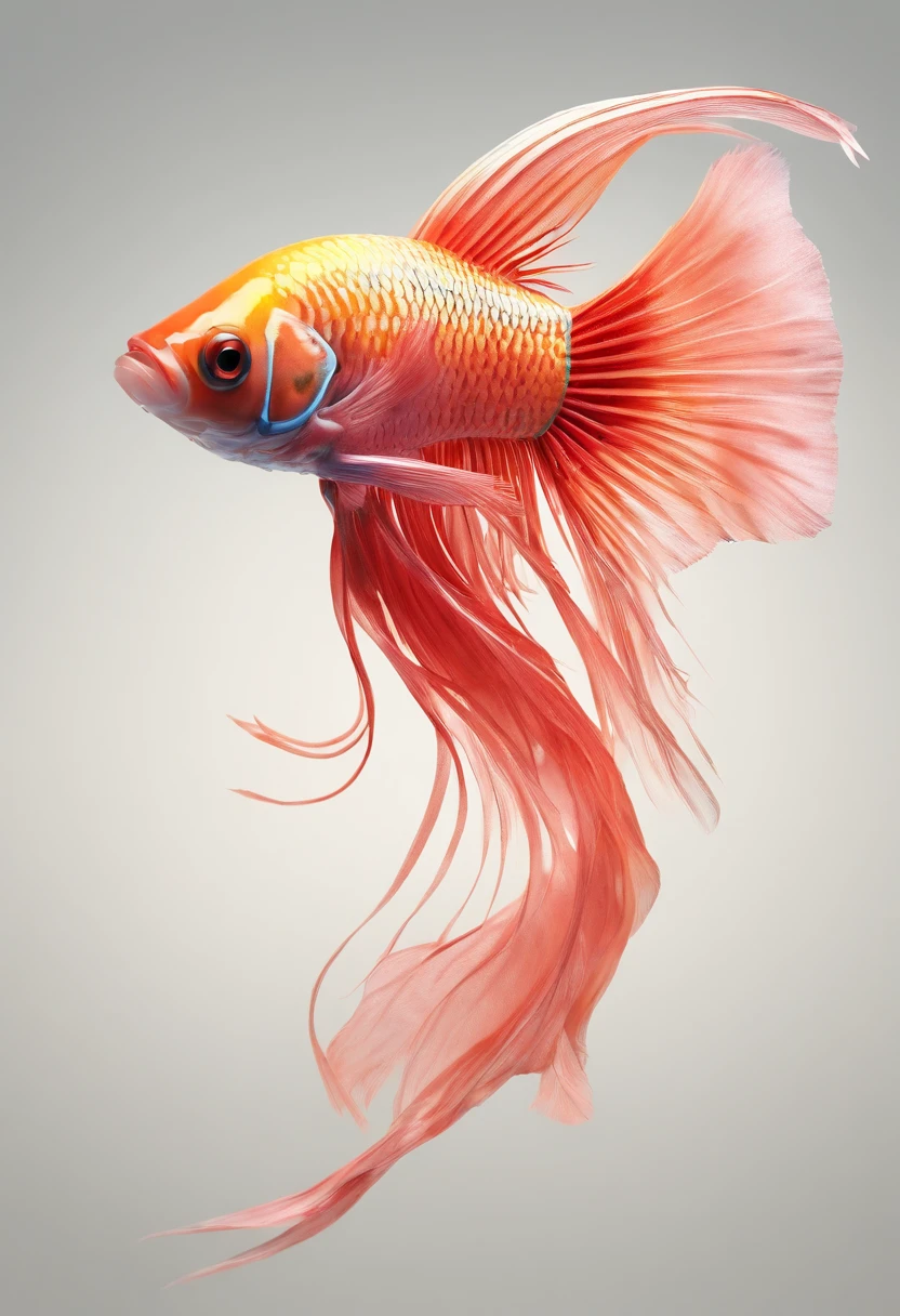 Bauhaus betta fish in Japanese mafia tattoo style, alta qualidade, ultra-realista, fotografia profissional, peixe.