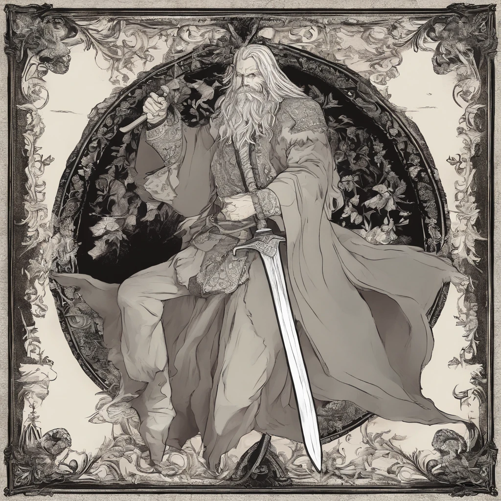 Homen segurando uma espada,capuz com capa preta