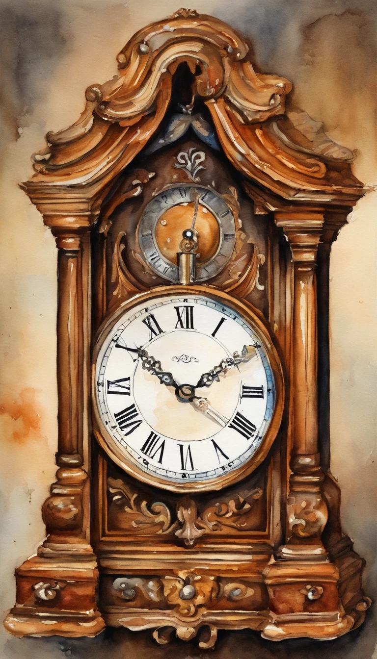 Big old table clock　cuckoo clock