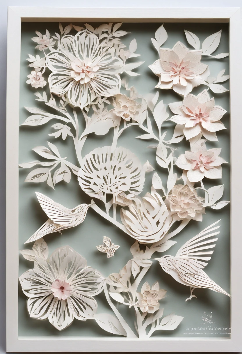 A craft hydrangea is embroidered with delicate flower and bird motifs,Such as peonies、chrysanthemums、Peacocks, etc。