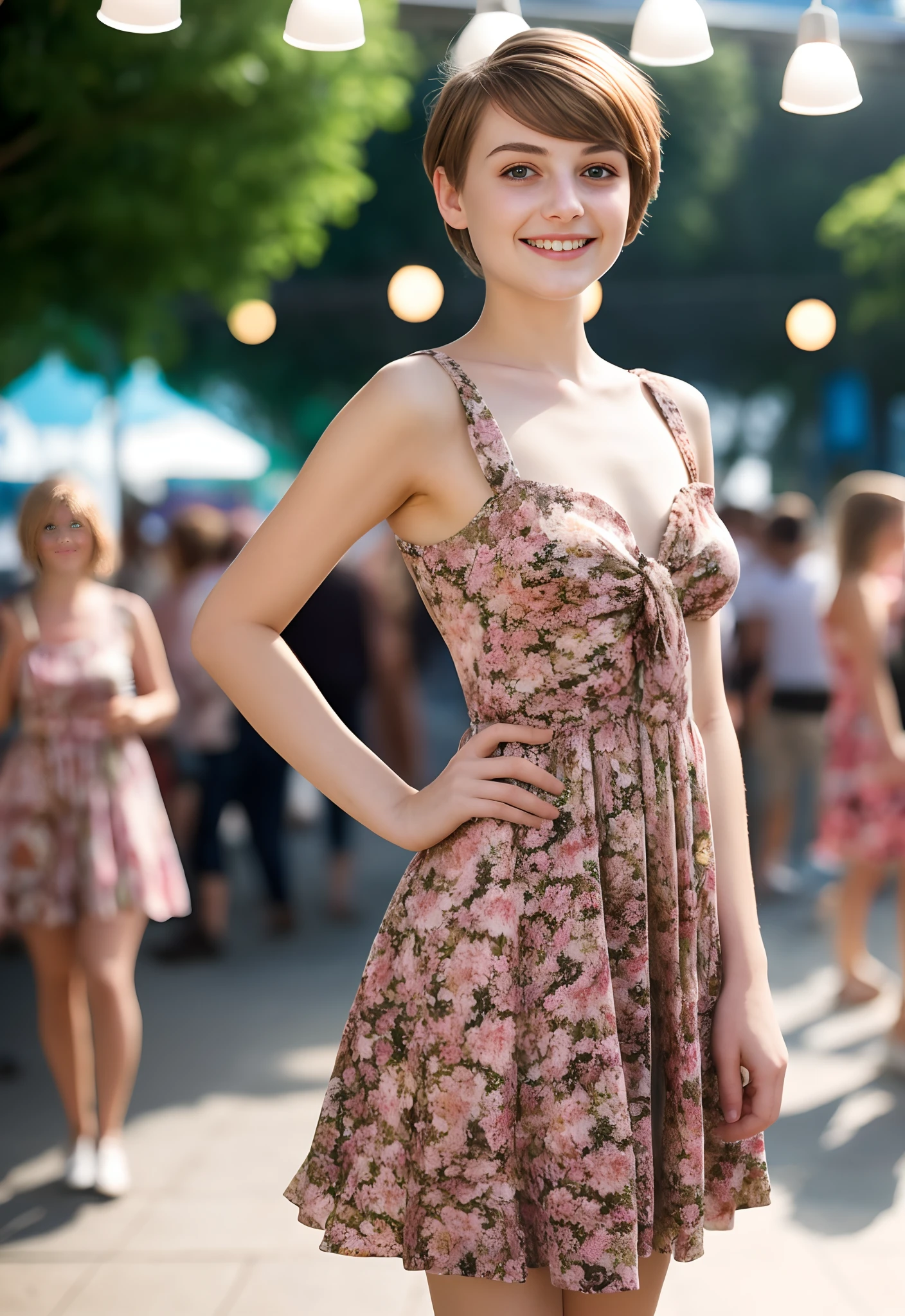 Best Quality, 1girl, 18 years, Smiling