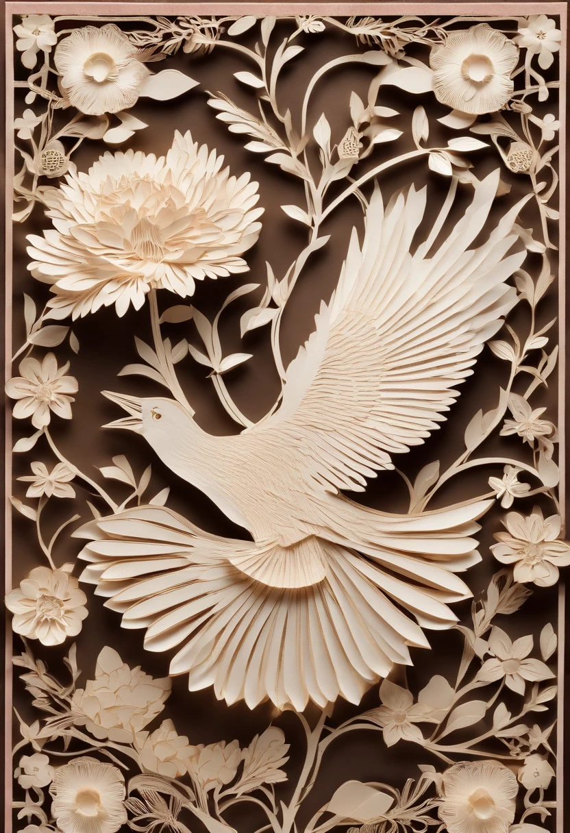 One hand is embroidered with delicate flower and bird motifs,Such as peonies、chrysanthemums、Peacocks, etc。