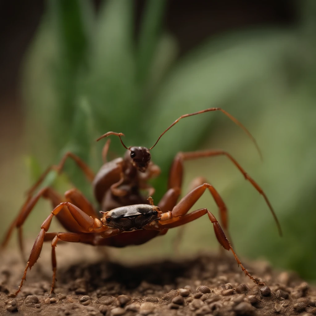 an ant vs. a crab