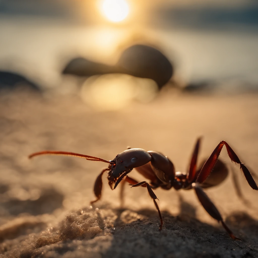 an ant vs. a crab