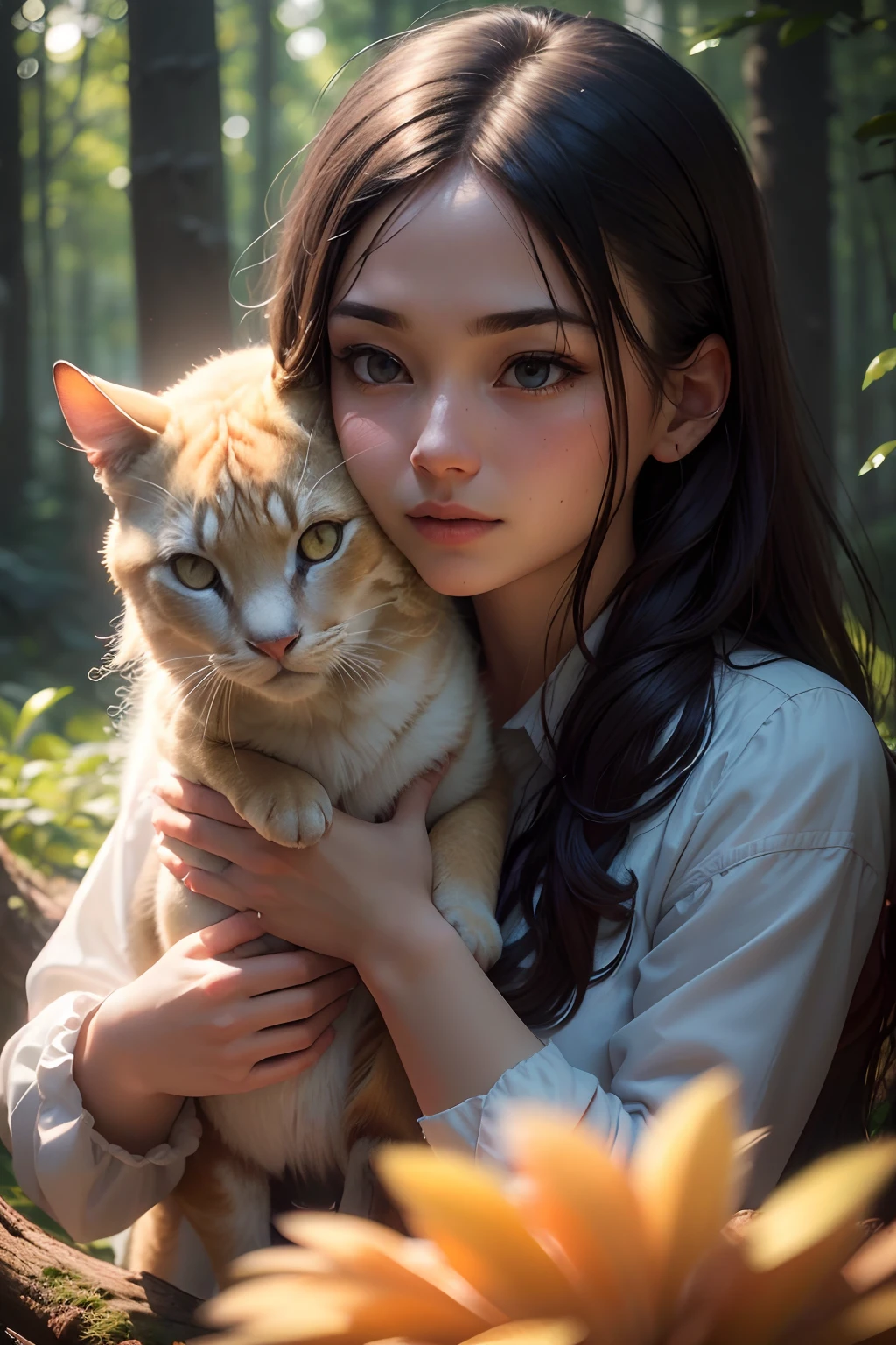 Girl playing with animals in the forest, Surrounded by the aroma of freshly baked bread.
(Best Quality,4K,8K,hight resolution,masutepiece:1.2),Ultra-detailed,(Realistic,Photorealistic,Photorealsitic:1.37), nffsw,nffsw,Studio Lighting,Ultra-fine painting,Sharp Focus,Physically-based rendering,extreme detail description,Professional,Vivid colors,Bokeh, Portraits,landscape,Soft colors, Warm lighting.