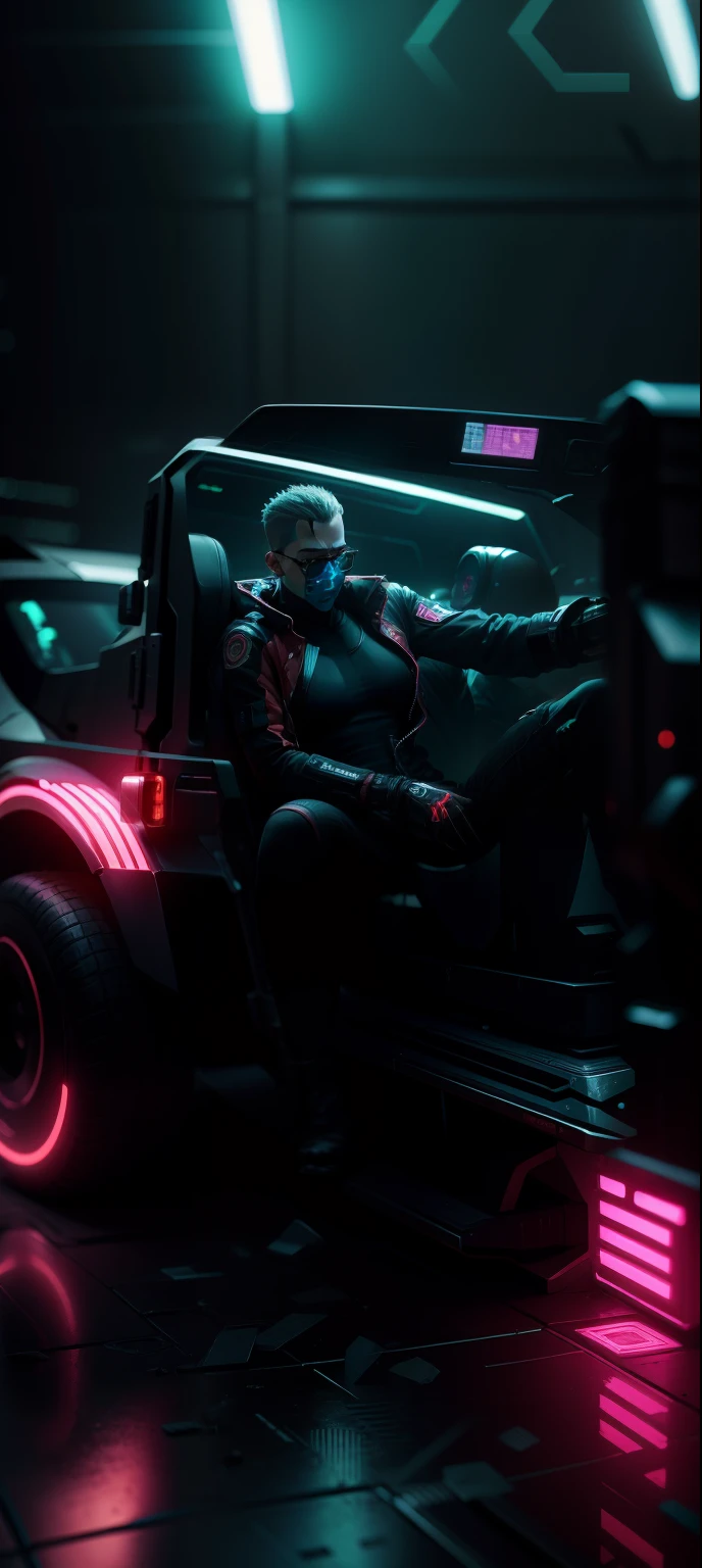 Change background cyberpunk original face&body