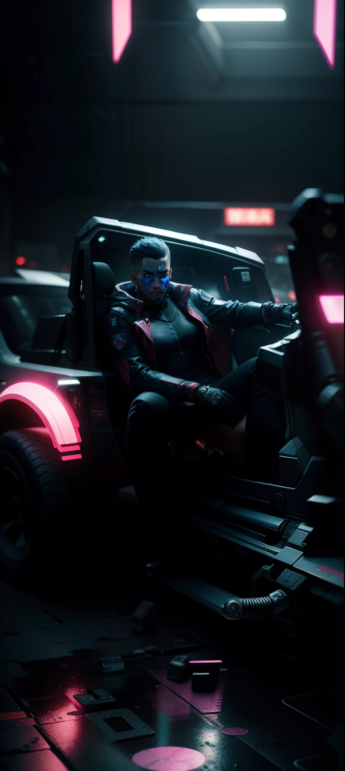 Change background cyberpunk original face&body