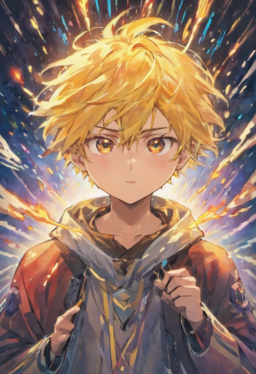 ( com cabelo grisalho, olhos azuis brilhantes, olhar intenso,  oito anos de idade, genin de Konoha, universo naruto)