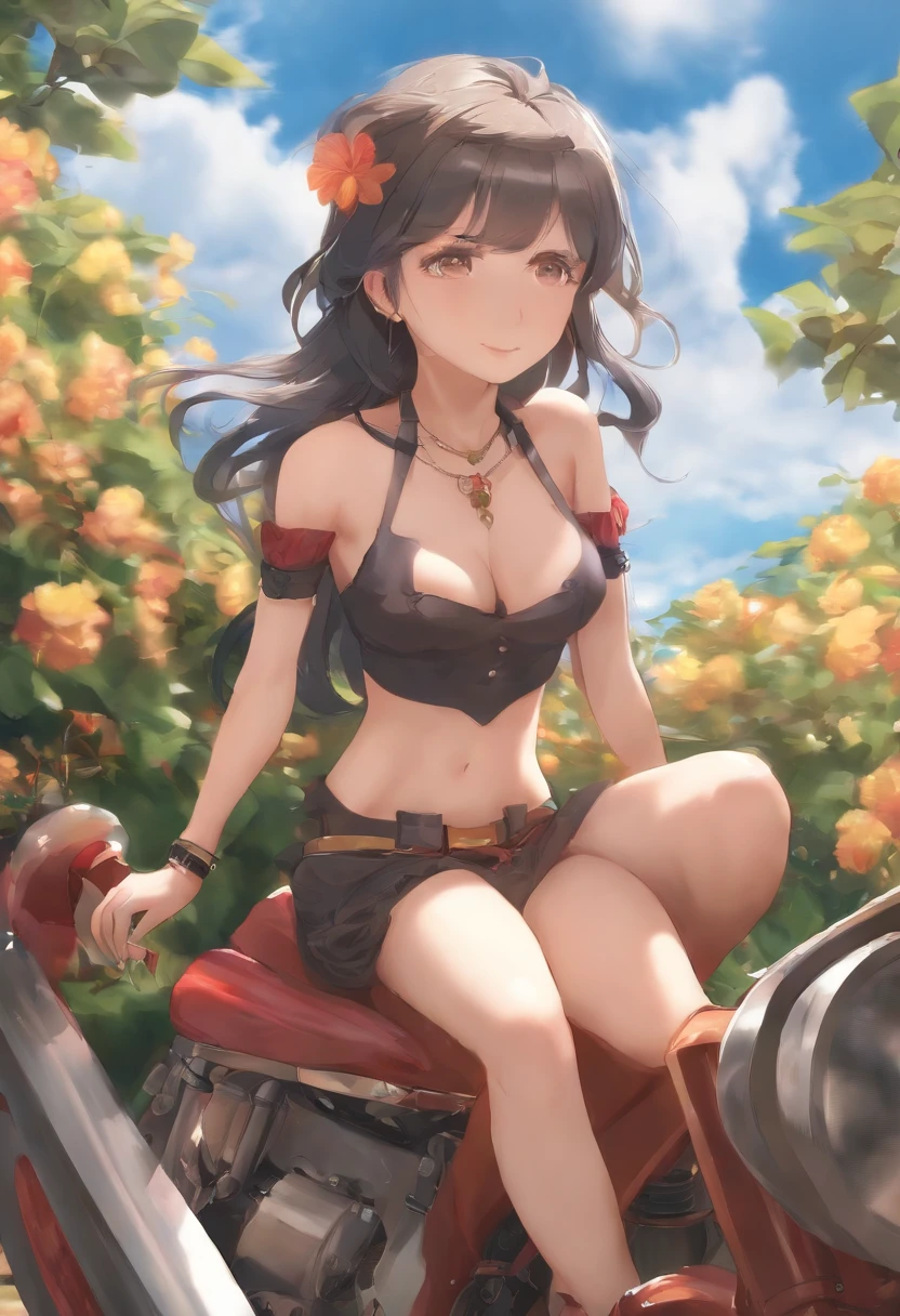 Child himawari riding on dildo , underboob