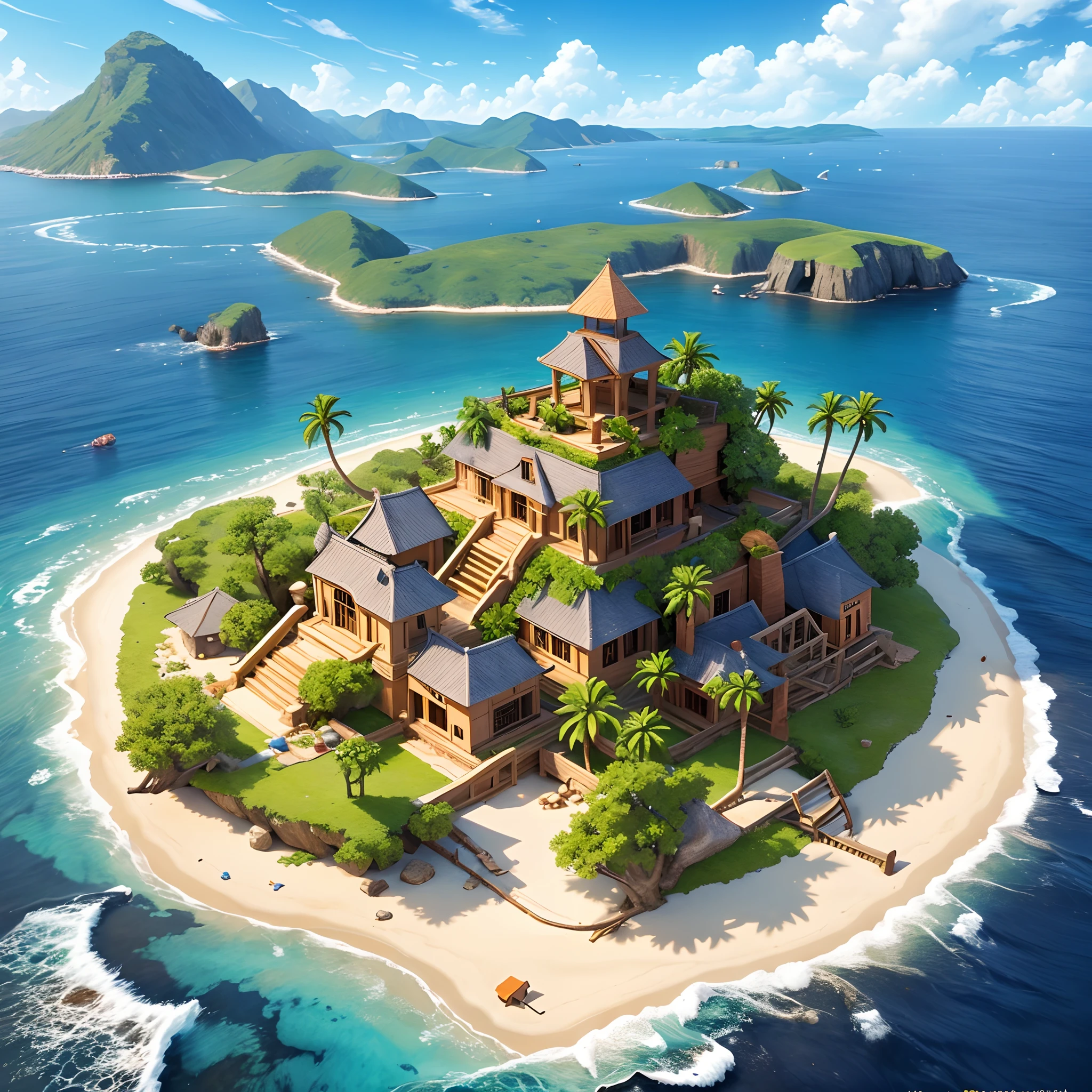 deserted island, masterpiece, super detail, best quality