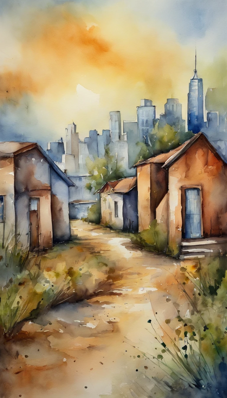 Vacant lot with beautiful cityscape