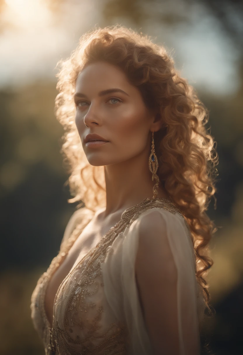 portrait photo of an open and proud looking, beautiful model like gaelic woman, wearing transparent clothing showing her nude body, long curly space squid hair with curls, wearing heavy chain armor, on a very bright and sunny day, georgeous face details, cinematic lighting, very high detailed, 8k, foggy background, freckles, symmetrical face, artstation, sun lit face , Sublime, Cleancore, Golden Age of Detective Fiction, body shot, Environment modeling, Motion blur, Installation, bleached colors, Maximalism, Aurora borealis lighting, Ultra realistic –ar 9:16 –v 5 –q 2 –s 750