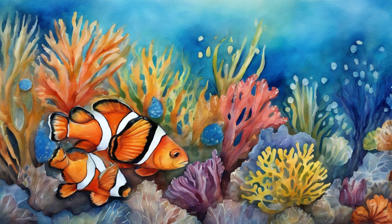 Clownfish drill coral reefs