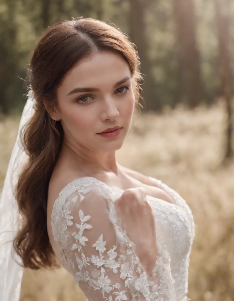 a woman in a white dress posing for a picture, soft portrait shot, 8k