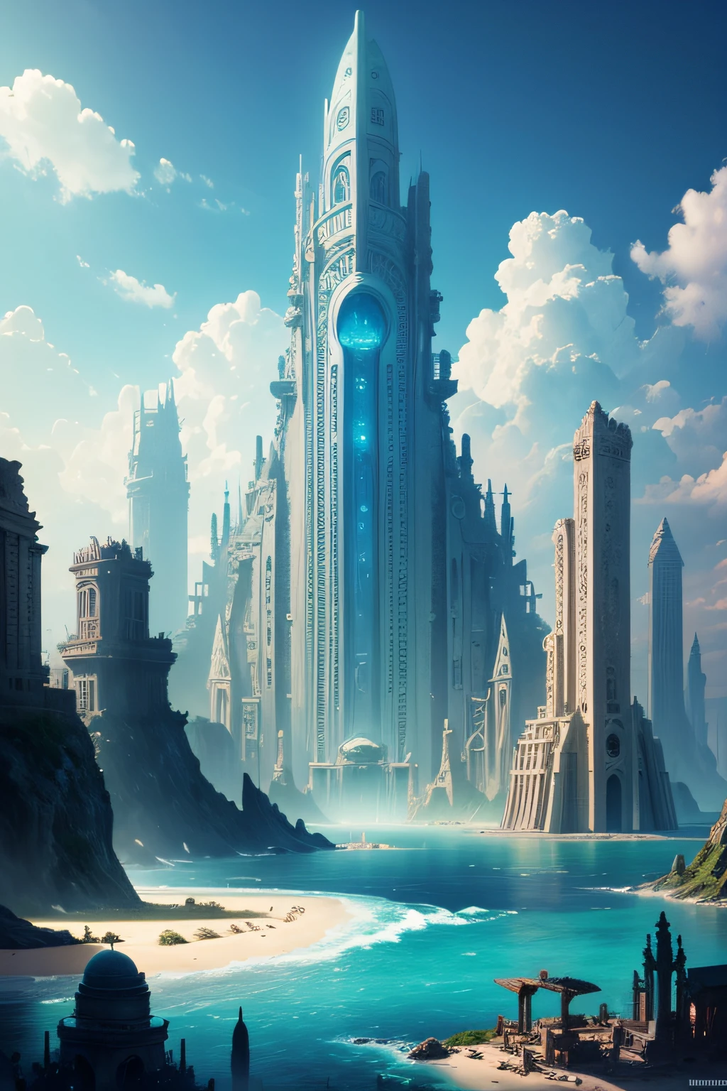 The lost civilization of Atlantis,A huge city in the deep sea