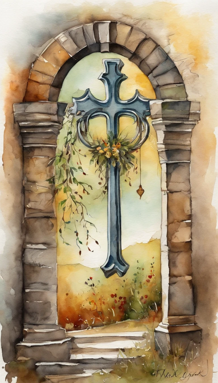 One tombstone