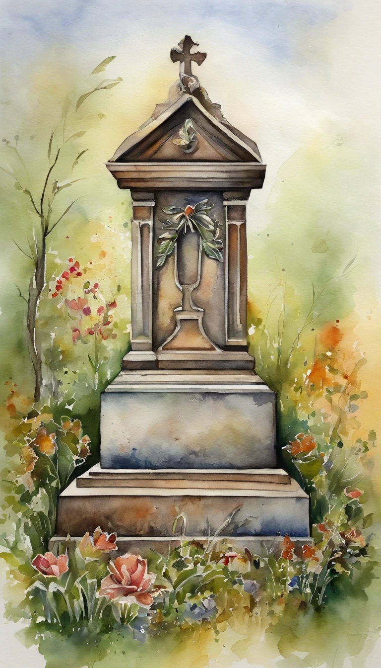 One tombstone