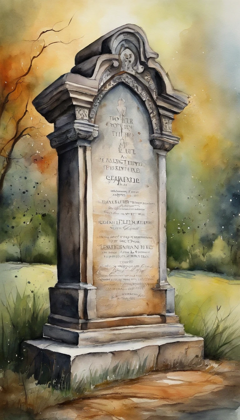 One tombstone