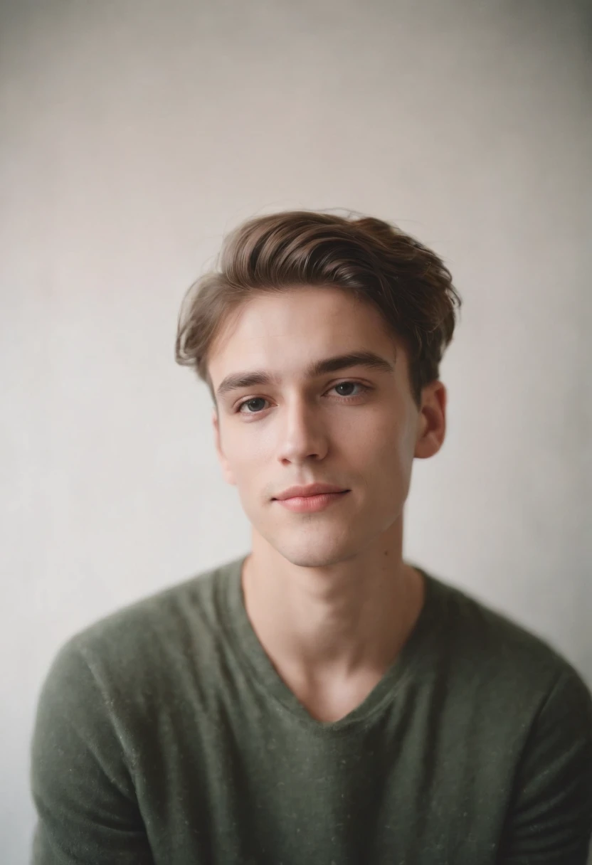 realistic photo, of a young men enjoying at a party, impromptu pose, lifestyle, photography taken with flash, white background white wall of home portrait analog photography, grain film, vintage photo, in the style of lo-fi aesthetics