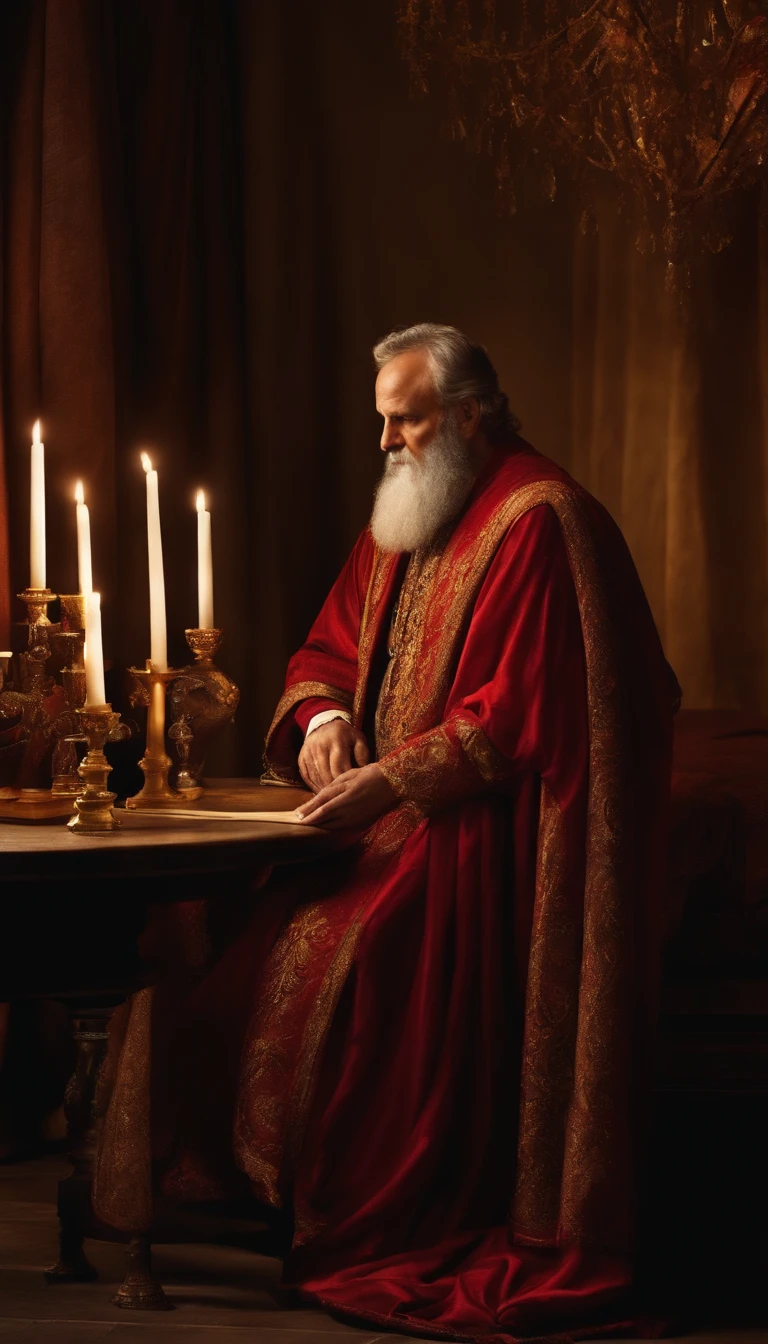 The apostle Paul looked at the screen, roupas compridas, Religion, Ultra foto realsisim