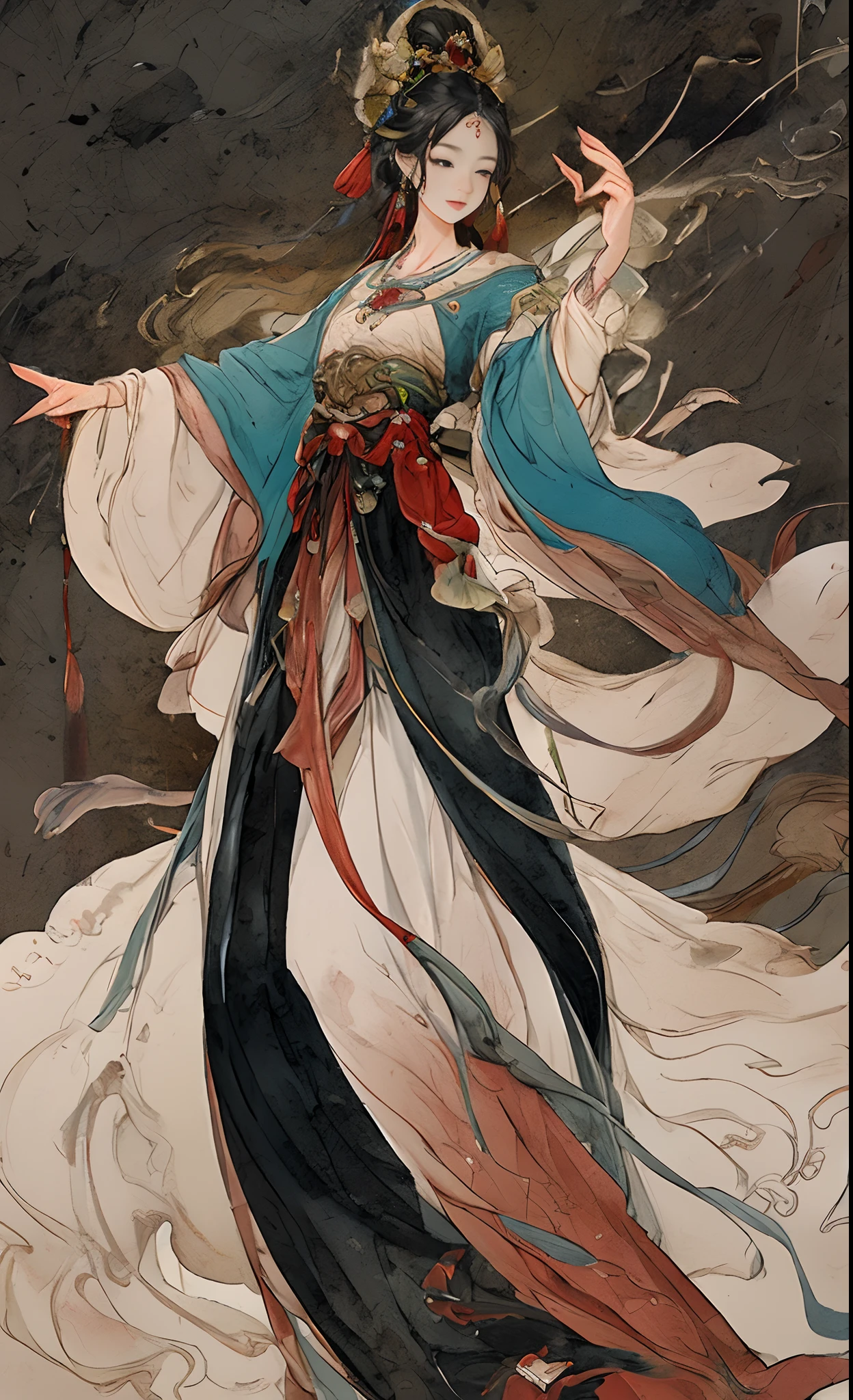 A woman who is, Ancient Chinese clothing, full bodyesbian, rays of sunshine, Clear face, Clean white background, tmasterpiece, super detailing, Epic composition, hyper HD, high qulity, extremely detaile, offcial art, Uniform 8k wallpaper, super detailing, (Female emperor)
