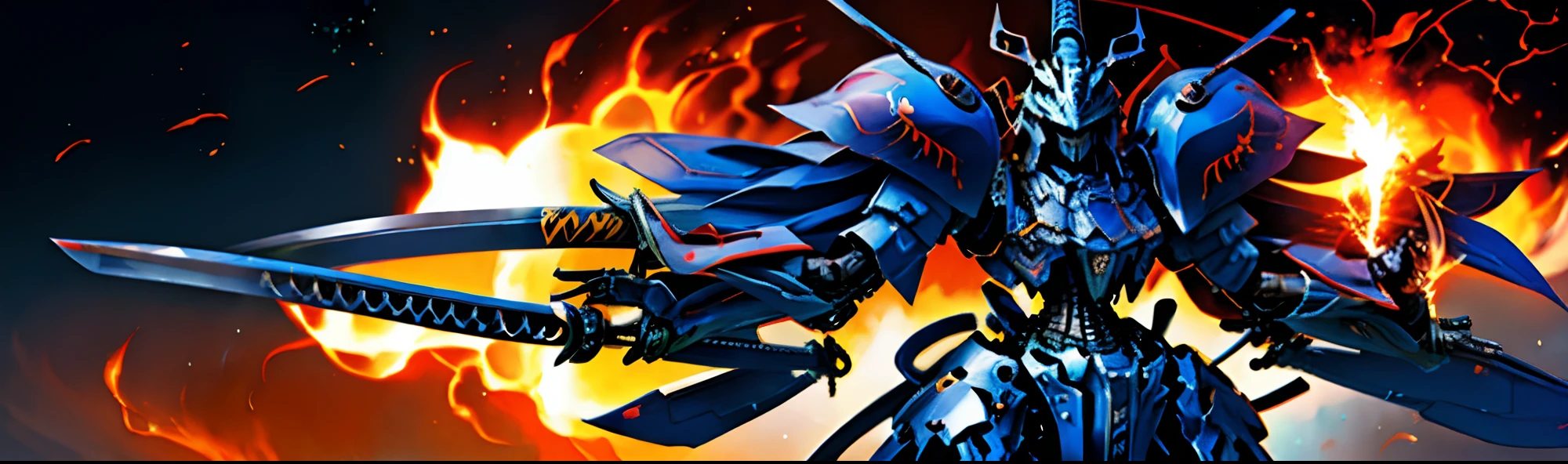 MECHA MUSUMUNE EPIC KATANA IN FIRE THUNDER EPIC GLOW