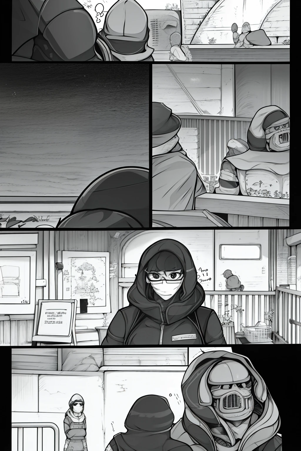 comic strip,1girll