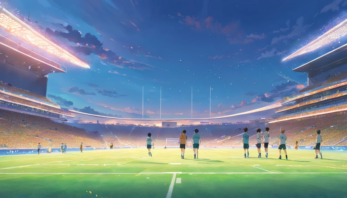 Illustration of football game background