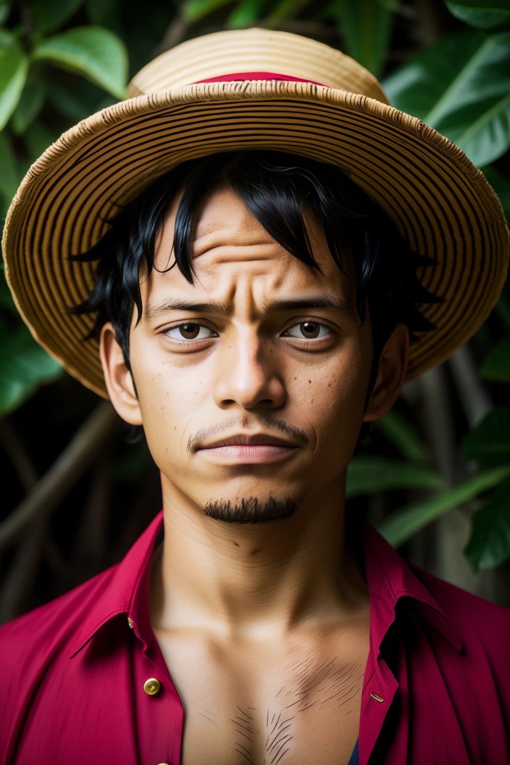 Real, photoreal, cinematic, luffy, portrait