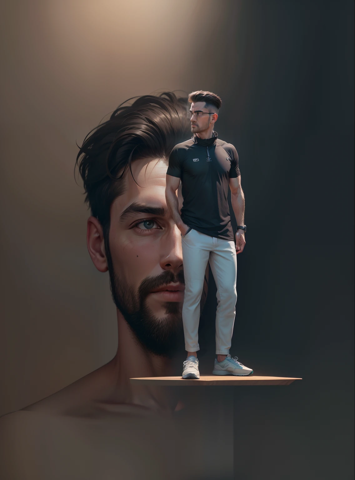 6k ultra, realistic, man face, change background naturalistic,