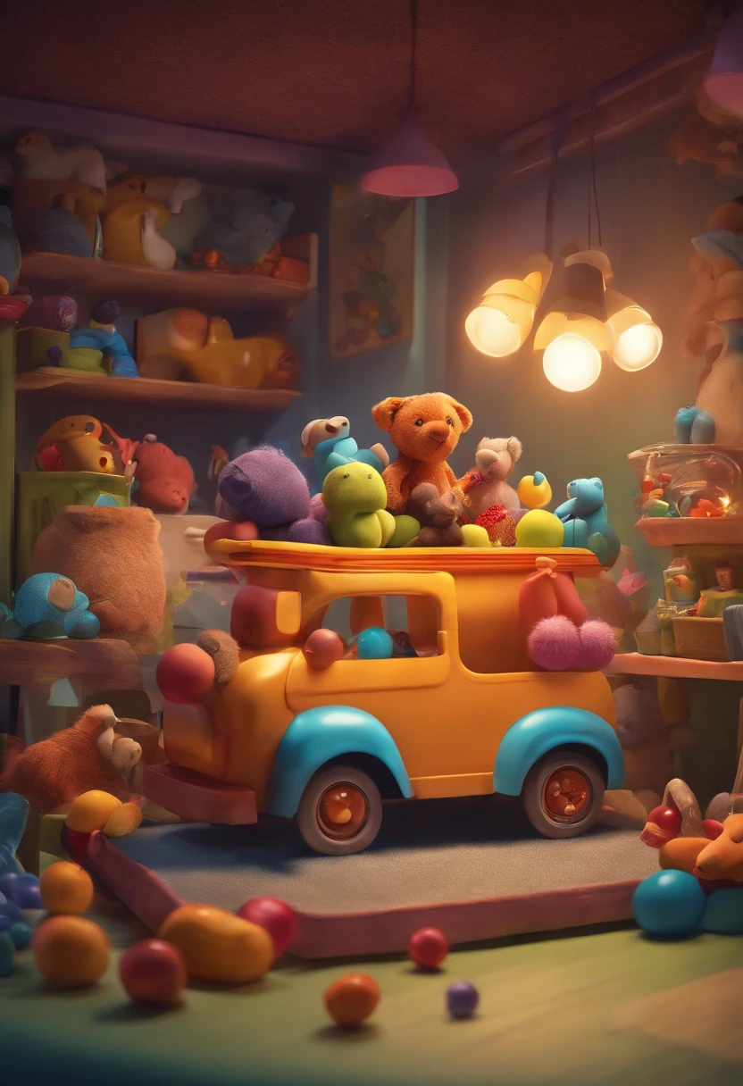 funny,comical,(playful),toy,illustration,highres,vibrant colors,soft lighting