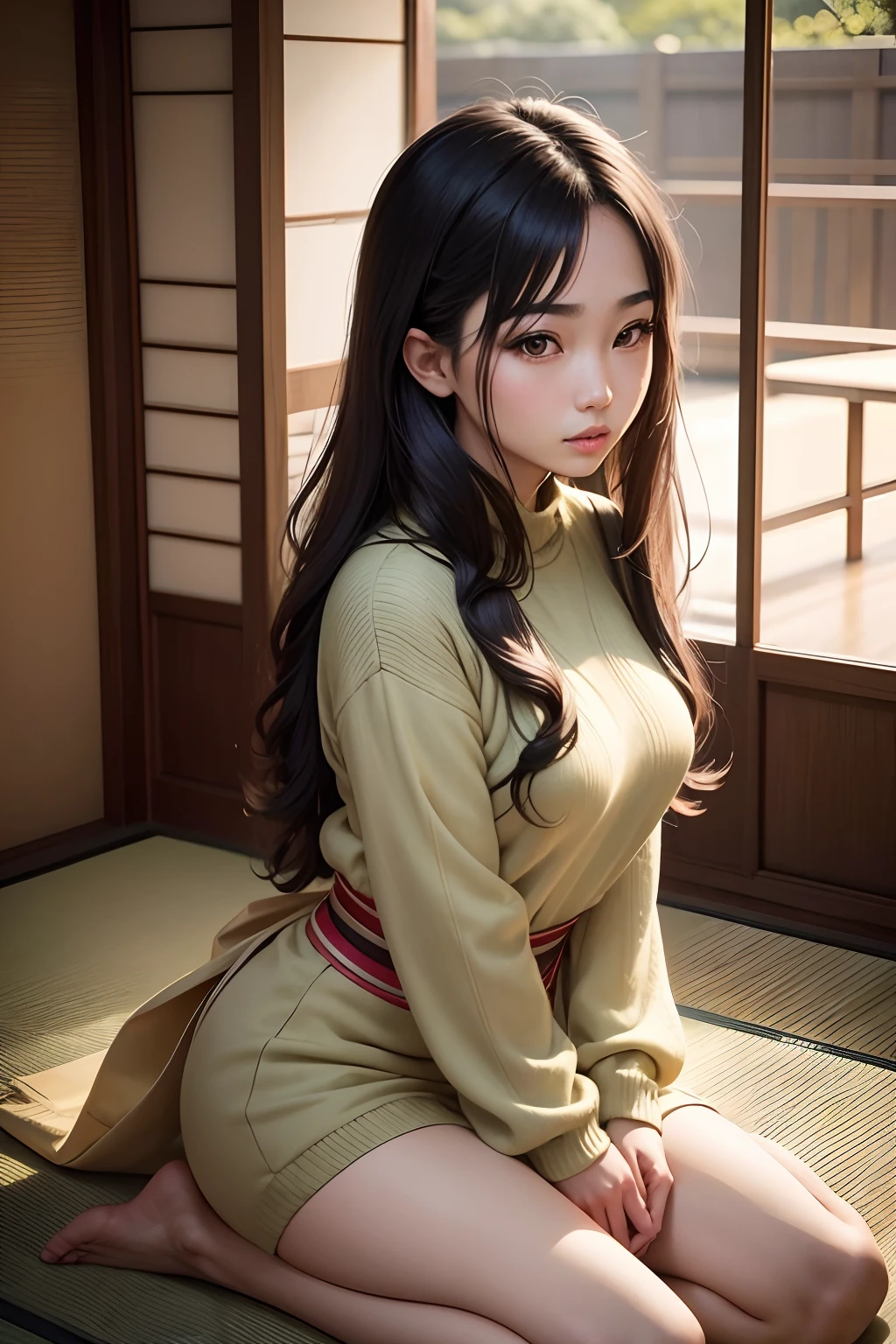 Arafed Asian woman with long hair and a green sweater, Joven y adorable rostro japones, Medium breasts portrait of the Japanese female idol, Hermosa joven japonesa, Linda actriz japonesa, con el pelo corto, Actriz femenina de Japon, Hermosa joven japonesa, young cute wan asian face, Hermosa mujer japonesa, Japanese symmetrical face, chica linda-fina-cara, Chica japonesa, Mujer japonesa