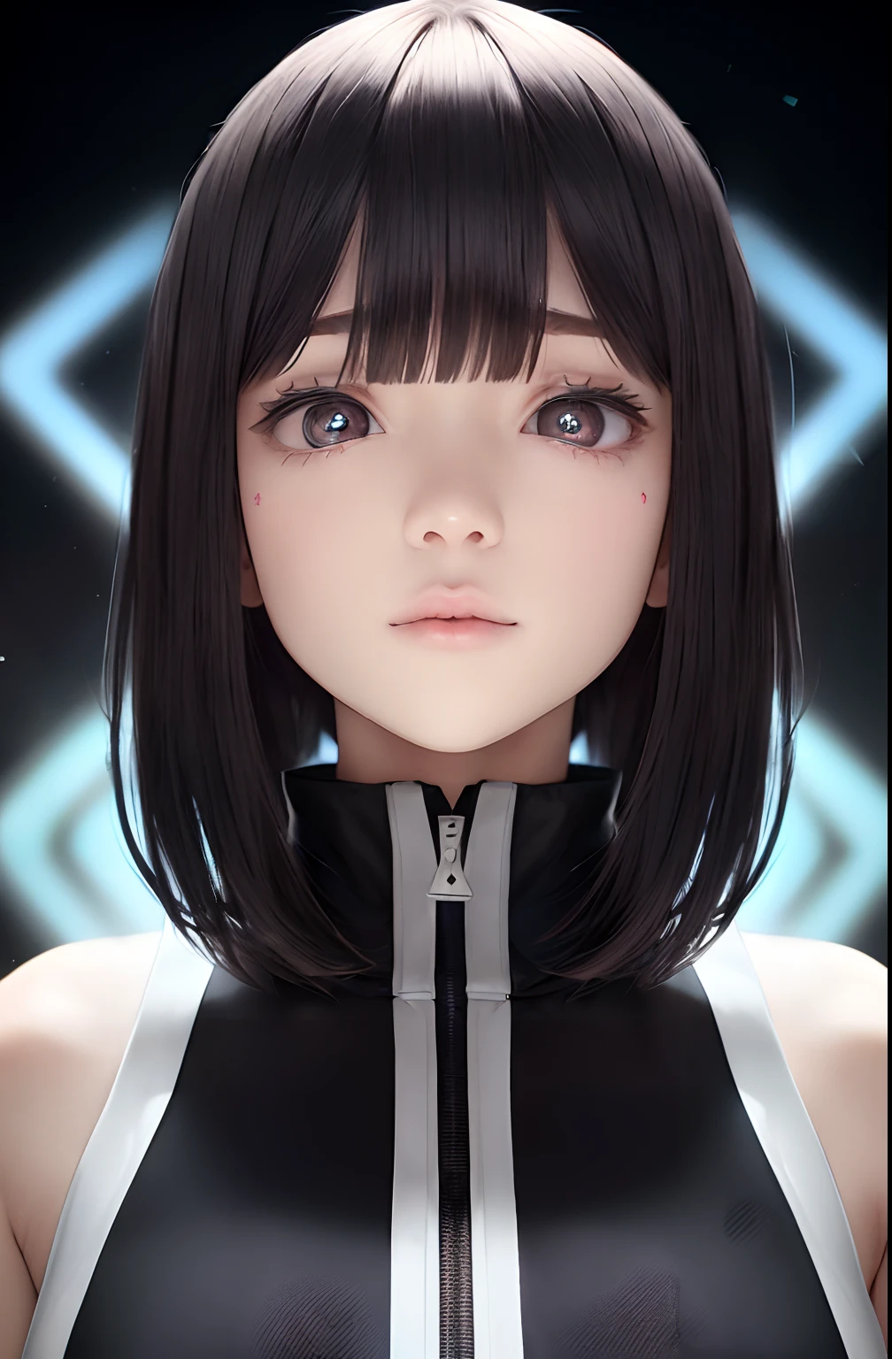 kurokawaakane(1zgame),1girl in, Solo,Looking at Viewer,8K, Beautiful lighting,Symbol-shaped_Pupils, glinting_Eyes, star-shaped_Pupils, Star_(symbol),