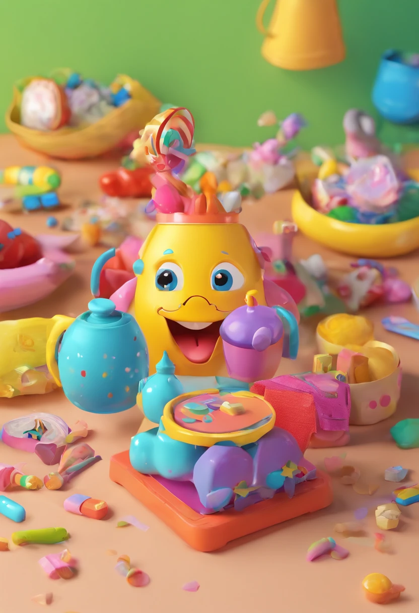funny,comical,(playful),toy,illustration,highres,vibrant colors,soft lighting