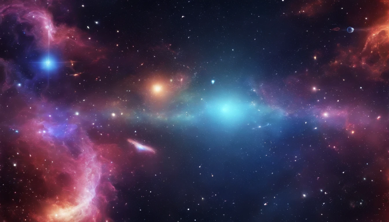 Beautiful Outer Space Map, Astronomers dream utopia, Celestial Universe guide, Digital render, 4k quality render