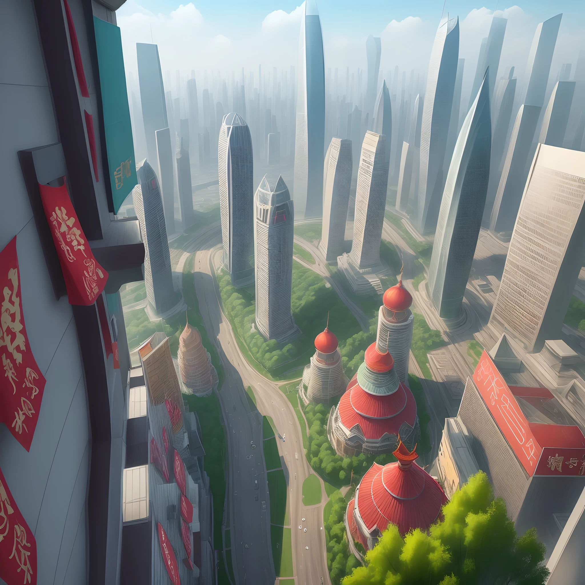China City 2D cartoon