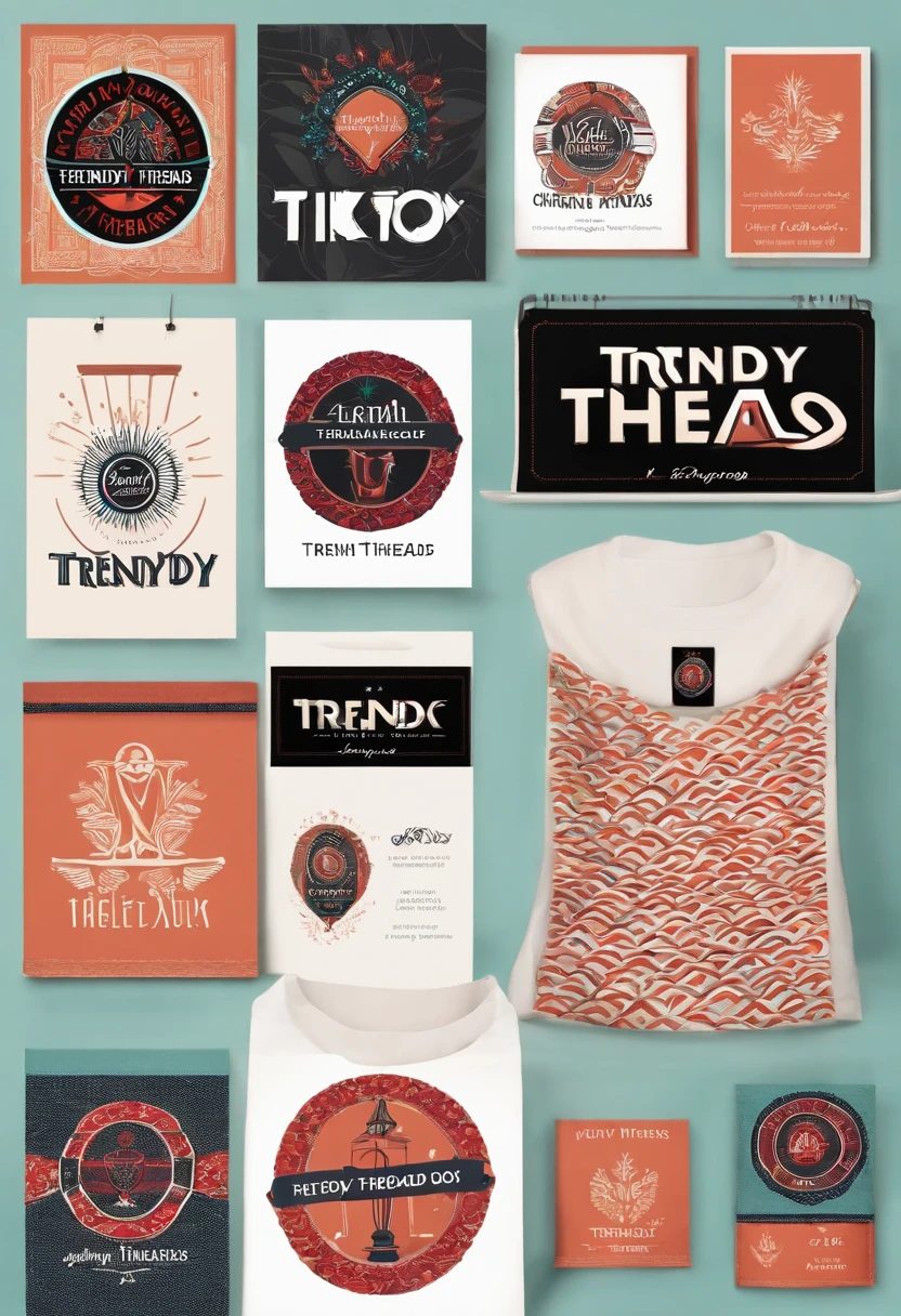Hello! I need a captivating logo design for my TikTok shop channel, 'TrendyThreads.' Our channel focuses on providing fashion products that are always in tune with the latest trends. The logo should exude a sense of modernity, style, and trendiness. Please create a unique and trendy logo that captures the essence of our brand. Let's make it a visually appealing and distinctive logo to represent 'TrendyThreads' effectively. Thank you!
