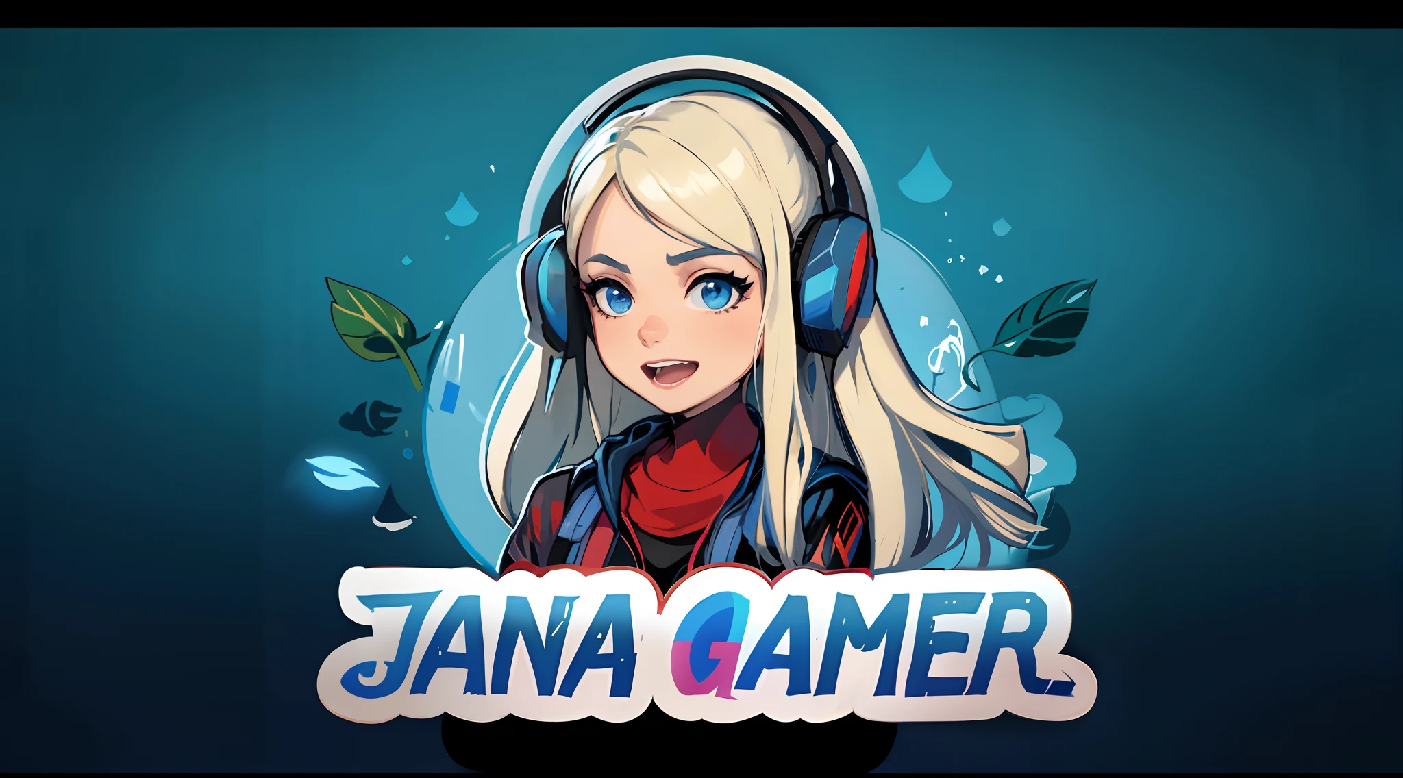 Uma mulher com fones de ouvido e um nome que diz Jana Gamer, Avatar de videogame, fanart de videogame, imagem do avatar, fanart oficial, foto de perfil do discord, Tema gamer, gamer aesthetic, avatar para o site, logotipo do jogo, foto de perfil 1024px, official fan art, arte do jogo, Avatar do jogo 2D do corpo superior