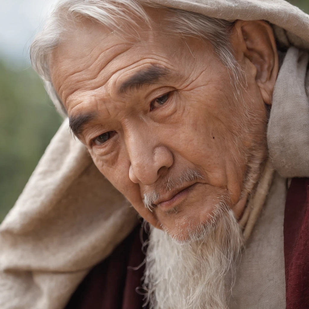 with a long beard，An Arafeld man wearing a hat with a stick, Wise old man, portrait of monk, An old man, portrait photo of an old man, old man portrait, by Irakli Nadar, Ukrainian monks, A portrait of a wizard, Portrait of an old man, color photograph portrait 4k, portrait of bedouin d&D