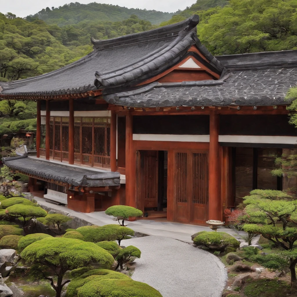 **Architectural style:**
- The Japanese-style complex is designed in a traditional harmony,Use wood and roof tiles,Immerse yourself in the natural environment。
- The complex includes temples、temple、Ancient house、Castle and market,Each with its own characteristics。
- The roof of the building is pointed eaves,There are curved and detailed decorations,Reflects the traditional architectural aesthetics of Japan。
**Building layout:**
- Complex of buildings along the mountains、Lake or courtyard layout,Complements the natural scenery。
- The courtyard includes bonsai、Dry landscapes、Garden or pond,Adds to the tranquil beauty of the building。
- The main building is located in the center of the complex,Other buildings revolve around forming a harmonious whole。
**Details and decoration:**
- The building has beautifully carved wooden doors and windows、Balustrades and columns,and traditional galleries and courtyards。
- Red for construction、golden colored、Traditional colors such as black and green are beautifully decorated,The rich colors of Japanese culture are highlighted。
- Ornate eaves on the roof,Dotted with tiles、Decoration of dragons and phoenixes,It shows the dignity and grandeur of the building。
**Atmosphere and character:**
- The picture conveys tranquility、An atmosphere of solemnity and traditional culture,Reflects the spirituality and beauty of Japanese architecture。
- The complex is located in a beautiful natural setting,There are mountains and forests、Cherry blossom forest and bamboo forest,It adds to the harmonious beauty of the picture。
- Graphics showing traditional Japanese culture、Religious ceremonies or festivals,Let the audience feel the integration of architecture and culture。