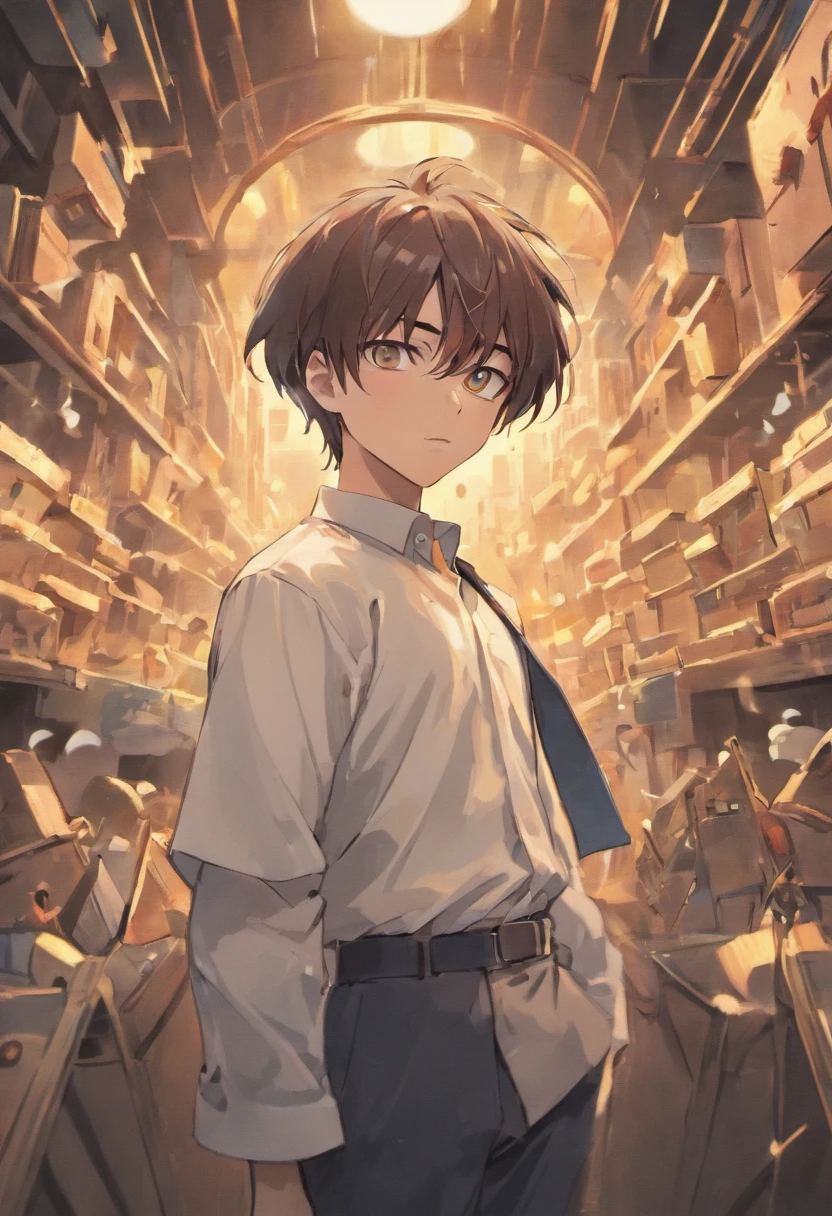 Male college students wear white shirts,male people,style of anime,CG,The expression is cold,busts,No hats,wears glasses,emaciated,Asian people,No muscle,no facial hair,with short black hair