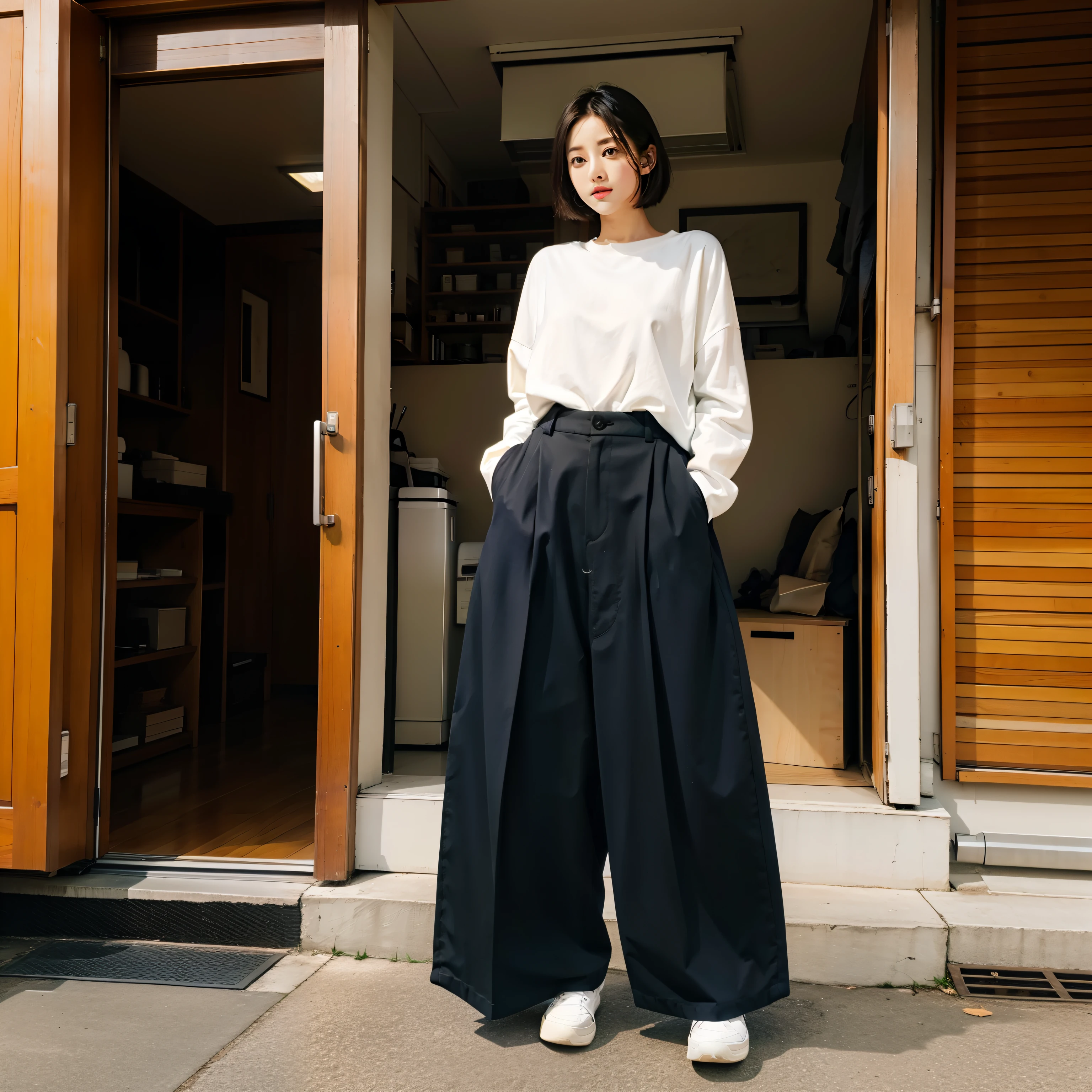 Oversized trousers、