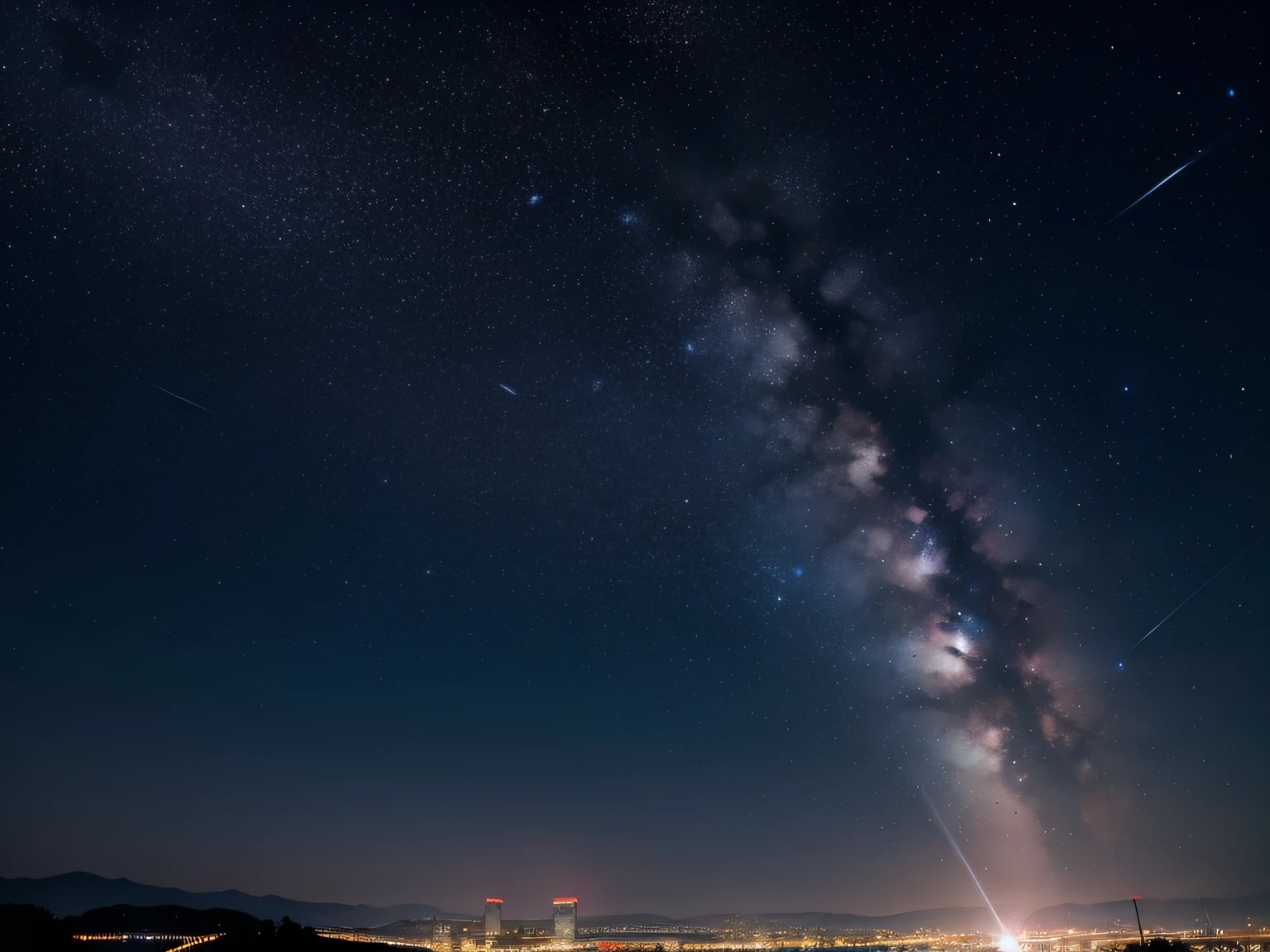The stars shine。Meteor swarm。constellation。Shot with a Sony camera。