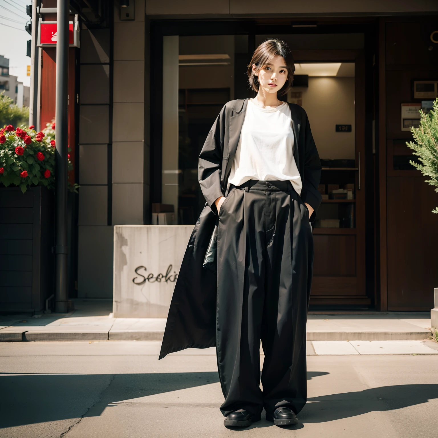 Oversized trousers、