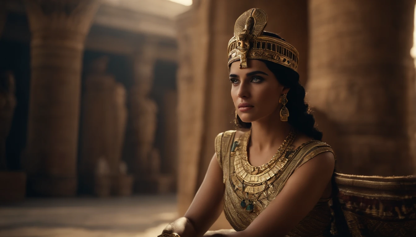 (best quality,4k,highres,masterpiece:1.2),ultra-detailed,(realistic,photorealistic,photo-realistic:1.37), HDR, UHD, An (extremely beautiful Egyptian woman age: 18, hourglass figure, blessed proportions, dressed appropriately for the era and location) is attending the Opet festival in Ancient Egypt, she is in a Thebes with many other women nearby. (Show her entire body, show her from head to toe, full body shot).