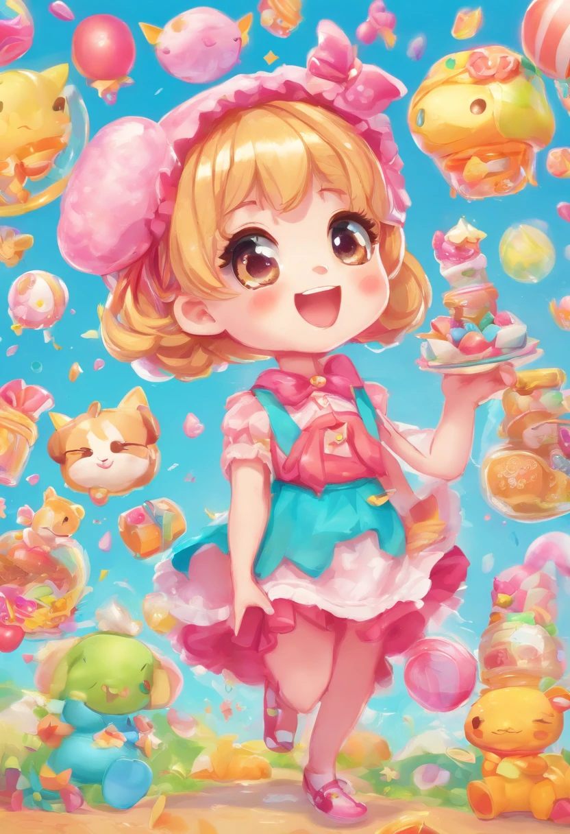 funny,comical,(playful),toy,illustration,highres,vibrant colors,soft lighting